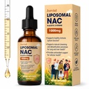 Liposomal Liquid NAC Supplement 1000mg for Adults & Kids, N-Acetyl Cysteine Drops with Quercetin & Zinc & Vitamin C & Vitamin E for Liver Lung Antioxidant Immune & Skin Health, 2 Fl Oz