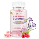 Saffron Gummies for Kids & Adults, Saffron Supplements with 88.5mg Saffron Extract, B6, B12, C, D3, Magnesium for Calm, Focus, Nerve, Sugar Free, Vegan, Non-GMO - Raspberry Flavor, 60 Counts