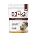 D3 K2 Magnesium Supplement - Triple Magnesium Complex with Vitamin D3 & K2 MK-7 for Bone, Heart & Immune Support - Easy-to-Swallow Capsules, 300 Count