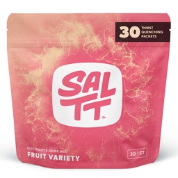 SALTT Electrolytes Poederverpakkingen, Fruit Variety Pack (30 Packets) - Magnesium, Kalium, Natrium, Trace Minerals - Vegan, Suikervrij, Glutenvrij - Reizen Essentials - Made in USA