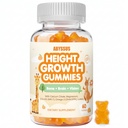ABYSSUS Kids Height Growth Gummies, Bone Brain Vision, Sugar Free, 60 Ct | With Calcium Citrate, D3 & K2, Omega-3 DHA EPA, Lutein, Vegan, Immune C & Zinc, Ages 4+, Orange Flavor