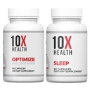 10X Health Optimize (Daily) & Sleep (PM) Bundle - Methylated Multivitamin Capsules + Magnesium, L Theanine & Melatonin