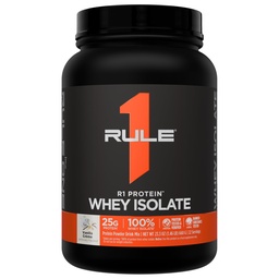 Rule 1 Proteins R1 Protein Whey Isolate, Vanilla Créme, 22 Servings | 25g of Protein from Whey Isolates and Hydrolysate isolates for Workout Recovery and anytime use