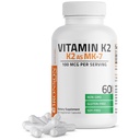 Bronson Vitamin K2 as MK-7 Menaquinone 100 mcg Non-GMO, 60 Capsules