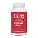 Ness® Protease + Calcium | Enzyme Supplement with Calcium | Supports Protein Digestion & Immune Function | 180 Vegetarian Capsules