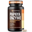 Papaya Enzymes for Digestion Support - Papaya Digestive Enzymes for Women with Bromelain & Papain for Better Nutrient Absorption Plus Protein & Carb Digestion - Vegan & Gluten Free - 120 Servings