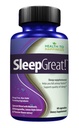 Sleep Great Natural Sleep Aid for Adults with Melatonin, Ashwagandha, Lemon Balm, Valerian & Passion Flower | 60 Capsules | 30 Day Supply