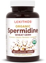 Organic Spermidine Capsules | Organic Wheat Germ Extract | Promotes Cell Renewal, Better Aging | Thiamine, Zinc, Manganese | 1050mg Per Serving | USDA Organic, Vegan, Non-GMO | 120 Capsules
