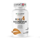 Hallusa Natural Magnesium (Citrate/Malate/Glycinate/Taurate) - Magnesium Supplement to Support Energy, Muscle, Nerve, Joint Comfort, Relaxation Support * - with Curcumin Turmeric - 60 Capsules