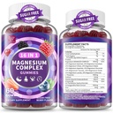 2 Packs-Magnesium Complex Gummies for Women Men，16 in 1 Magnesium supplement Gummy with Bisglycinate Citrate Malate Taurate - Ashwagandha, L-Theanine for Relaxation, Sleep, Muscle&Heart Support, Berry