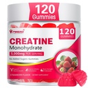 Creatine Gummies for Women - Booty Builder Supplement, Creatine Monohydrate Gummies 5g, Muscle Development & Post-Workout Recovery, L-Taurine & B12, Sugar Free, Vegan,Strawberry, 120 Ct