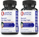 Quantum Nutrition Labs Calci-Mag Caps - Calcium Magnesium Supplement, Calcium Supplement, Pure Magnesium & Mushroom Complex with Reishi & Lions Mane - 90 Vegetarian Capsules (Pack of 2)