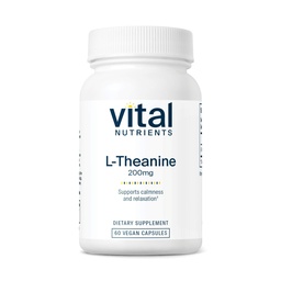 Vital Nutrients L-Theanine 200mg, 60 Capsules