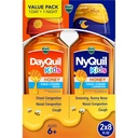 Vicks Kids DayQuil & NyQuil Honey Cold & Cough + Congestion Relief Co-Pack for Nighttime & Daytime Cough & Congestion, Flavored with Real Honey, for Children Ages 6+, 2-8 OZ Bottles