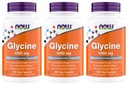 NOW Foods Glycine 1000mg, Free-Form Pharmaceutical Grade, Neurotransmitter Support*, Promotes restful Sleep*, Gluten Free, Vegan, Kosher 200 Vegetarian Capsules (Pack of 3)