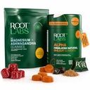 ROOT LABS Day & Night Stack | 10-in-1 Alpha Shilajit Gummies + Magnesium Glycinate Ashwagandha Gummies for Stress Relief & Sleep Support | Sugar-Free, Vegan | 120 Gummies