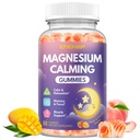 Magnesium Calming Gummies for Kids 4+ & Adults, Sugar Free Magnesium Supplement with L-Theanine, Chamomile, Vitamins B6, D3, K2, Zinc for Sleep, Relaxation, Focus & Muscle Support, Mango & Peach