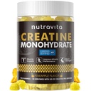 Nutravita NSF Certified Creatine Gummy - Creatine Monohydrate Gummies for Men & Women-5g of Creatine Monohydrate per Serving - Sugar Free,Vegan,Pineapple Flavor, 120 Count