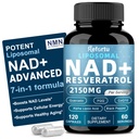Liposomal NAD Supplement 2150mg with Resveratrol, 120 Vegan Capsules