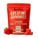 Creatine Gummies 5g (5000mg) Sugar-Free, Vegan, Creatine Supplement for Men & Women, 30-Day Supply for Muscle Strength, Recovery & Cognitive Support, Juicy Strawberry