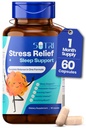 Magnesium Citrate Capsules 200mg for Stress and Sleep Support (1 Month Supply) - Unflavored GABA L-Theanine Supplement to Support Focus, Mood and Energy Levels - Veg Calm Magnesium Citrate with 5 HTP
