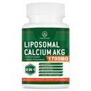 Liposomal Calcium AKG Supplement 1700 MG - High Absorption Calcium Supplement for Women, AKG Supplement for Cellular Energy, Metabolic Function - 60 Capsules