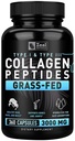 Zeal Naturals Collageen Peptides Collageen Pillen (360 Capsules) Grass Fed Collageen Pepedide Powder - Gehydrolyseerde Collageen Powder for JointTendon SupplementHair Skin and Nails -