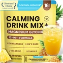 Venture Pal Calm Drink Mix, 12-in-1 Cortisol Reducer and Sleep Aid with Magnesium Glycinate, Ashwagandha, L-Theanine,Vitamin D, Calm Magnesium Powder for Relax & Focus, No Sugar, Non GMO