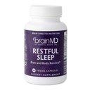 BRAINMD Dr Amen Restful Sleep - 60 Vegan Capsules, Pack of 2 - With Melatonin, Valerian Extract, GABA & Magnesium - Non-Habit Forming - 60 Total Servings