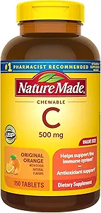 Nature Made Vitamin C 500 mg Kauwtabletten 150 ea (verpakking van 2)