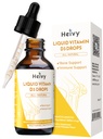 Heivy Liquid Vitamin D Drops 4000 IU (100 mcg), Vitamin D3 for Bone Health Support, Pineapple Flavor Vegan VIT D3 Drops, Made in USA, 60 Servings 2 Fl Oz (60ml)