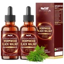 10in1 Wormwood Liquid Drops with Wormwood, Black Walnut, Whole Cloves, Berberine, Milk Thistle, Turmeric, Ginger, Milk Thistle and More - Support Digestive, Immune - 2 Pack (60ml Total) for 60Days.