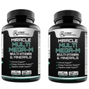 MEGAV-1 Multi-Vitamin, Superfood & Minerals - Daily Multivitamin with Probiotics, Digestive Enzyme, Mushroom Complex for Heart Health, Immune Support, Energy & Stamina: 2-Pack, 180 Tablets
