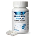Sixfold Magnesium Complex | 470mg of Magnesium Glycinate, Malate, Citrate, Taurine, Oxide, L-threonate for Muscles, Nerves & Energy, GABA Sleep, Calming Support | High Absorption | 90 Capsules