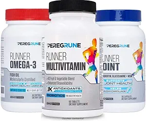 Runner Vitamine, Joint Support, & Omega-3 Bundle (1 maand Supply): Engineered Runing Supplement 