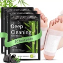 Foot Pads (30 PCS), Deep Cleansing Foot Patches with Bamboo Vinegar & Ginger, Relieve Stress, Improve Sleep and Relaxation, Feet Care for Women Men