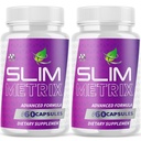 (2 Pack) Slim Metrix Capsules, Official Slim Metrix Pills with All Natural Ingredients,Advanced Weight Management & Wellness Support Supplement, Maximum Strength Healthy Lifestyle Pills (120 Capsules)