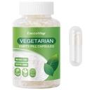Size 1 Empty Capsules - 500 Count Clear Empty Pill Capsules Size 1 with Capsule Filling Kit, Fillable Vegan Vegetarian Capsule Empty for Vitamins, Easy for DIY Supplements