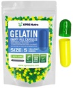 XPRS Nutra Size 5 Empty Capsules - 100 Count Very Small Empty Gelatin Capsules - Pills DIY Capsule Filling - Fillable Pill Gel Caps for Do-It-Yourself Vitamin Supplements (Green/Yellow)