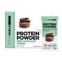 Clean Simple Eats Whey Isolate Protein Powder, Mint Chocolate Cookie, Naturally Sweetened, Zero Added Sugar, 20g 100% Grass Fed Protein Powder with Digestive Enzymes, Gluten Free, Non GMO, 10 Sticks