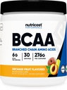 Nutricost BCAA Powder 2:1:1 (Orchard Fruit) - Branch Chain Amino Acids, 6g Per Serving, Vegetarian, GMO-Free, Gluten-Free, 30 Servings