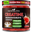 Creatine Monohydrate Gummies, Sugar-Free, Strawberry Flavor 150 Count– Daily Creatine Supplement for Men & Women