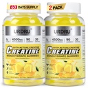 180 Count Creatine Gummies for Men & Women - 0g Sugar Third-Party Testing Creatine Monohydrate Gummies 4.5g, Energy Boost, Pre-Workout Supplement, Vegan, Non-GMO-2 Pack Pineapple
