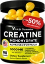 VitaUp Creatine Monohydrate Gummies for Men & Women - USA Made Monohydrate Creatine for Men 5000mg Per Serving - Supports Energy Levels, Training Endurance & Muscle Performance - 90 Gummies