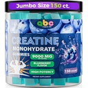 Creatine Monohydrate Gummies 9000mg for Men and Women-Advanced Formula Creatine Supplement Supports Strength & Energy, Blueberry Flavor, 150 Count