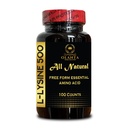 L-Lysine 500mg Amino Acid – Free Form Supplement – Vegan Capsules – Immune Daily Routine Support – Non-GMO, Gluten-Free – 1 Bottle 100 Counts