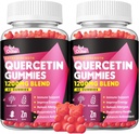 Quercetine Gummies - Quercetine met Vitamine C en Zink + Bromelaine + Vlierbes + Vitamine D3-1200mg Quercetine Supplementen voor kinderen en volwassenen Immuniteit & Allergie Ondersteuning (2 Pack)