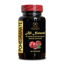 Natural Pomegranate Supplement – Pomegranate Extract with Polyphenols & Antioxidants – Vegan Friendly – Non-GMO – Plant-Based – Gluten-Free – 1 Bottle 60 Capsules