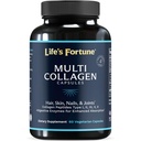 Multi Collagen Peptides Powder Drink Plus, for Women & Men - Type I, II, III, V, X, Blend with Digestive Enzyme – for Skin, Hair, Nails, Joints Health, Unflavored, 60 Cap