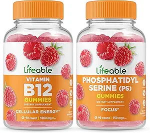 Levensvatbare Vitamine B12 + Fosfatidylserine (PS), Gummies Bundle - Grote Proeverij, Vitamine Supplement, Glutenvrij, GGO vrij, Kauwbaar